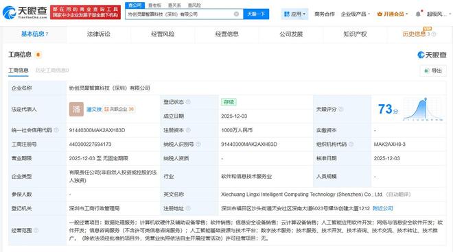 協(xié)創(chuàng)數(shù)據(jù)布局智能算力領域，深圳靈犀智算公司揚帆起航